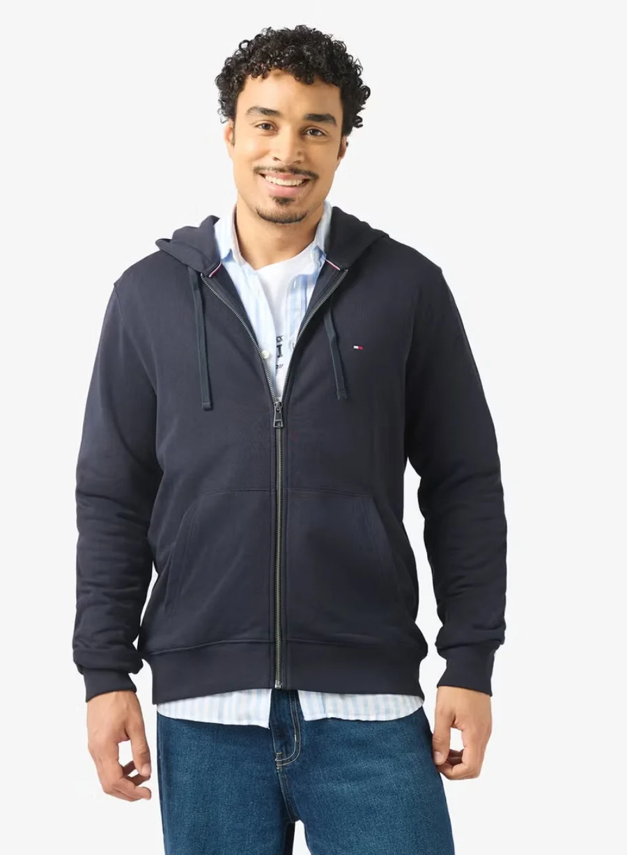 Худи Tommy Hilfiger Terry Zip-Thru, синий