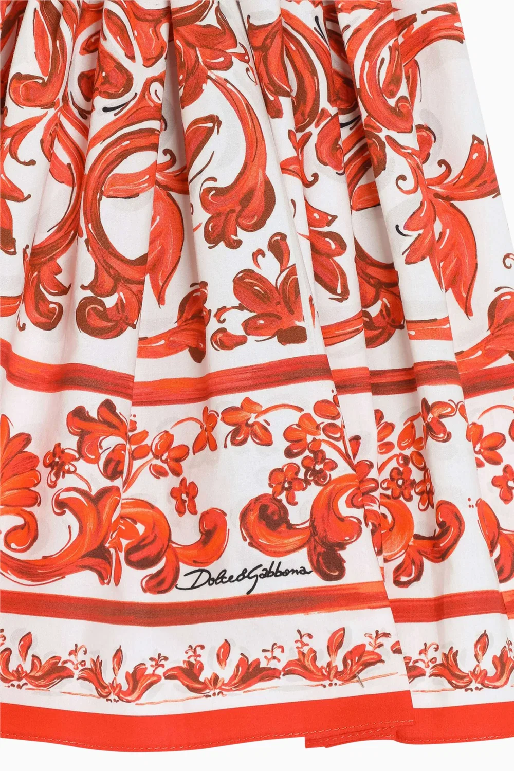 Комплект платьев с принтом майолика из поплина Dolce & Gabbana — фото 3