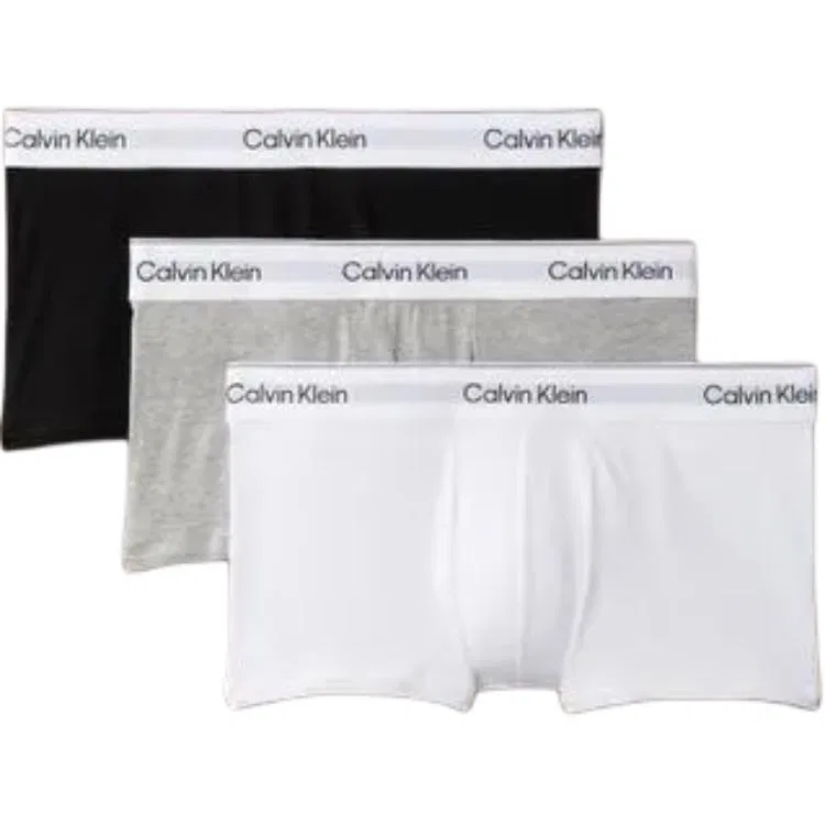 Мужские трусы-боксеры комплект из 3 штук Calvin Klein, White/Black/Gray