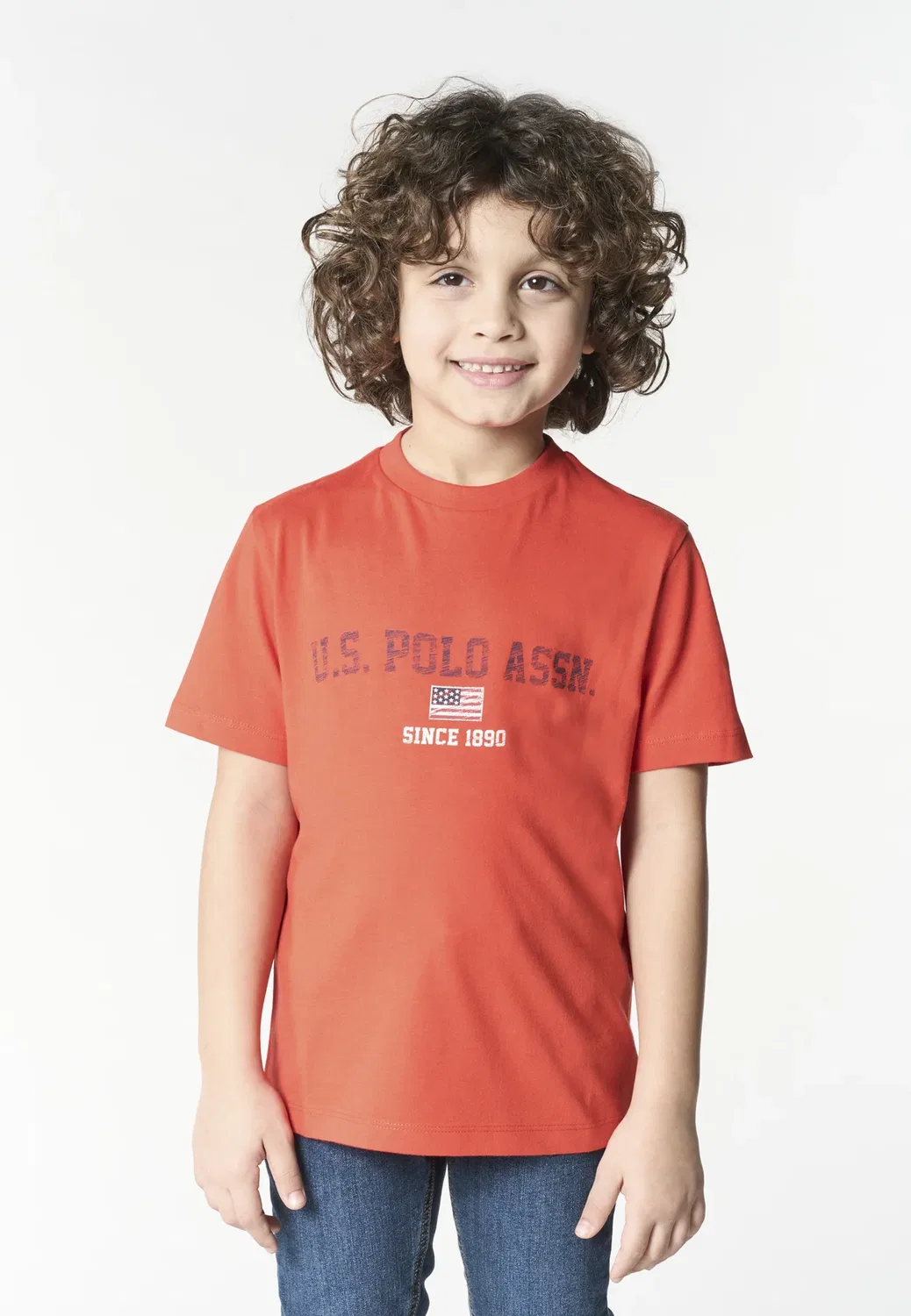 Футболка с принтом U.S. Polo Assn., Rosso