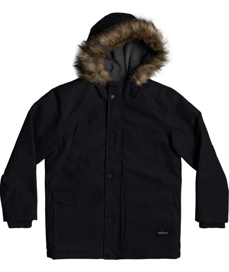 Детская парка для мальчиков с водоотталкивающей пропиткой Storm drop 5k Quiksilver, Schwarz