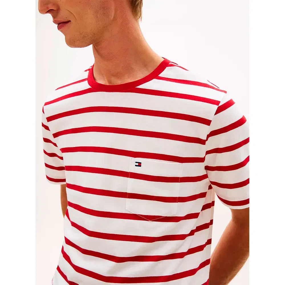 Футболка с коротким рукавом Ess Stripe Pocket Tommy Hilfiger, белый — фото 4