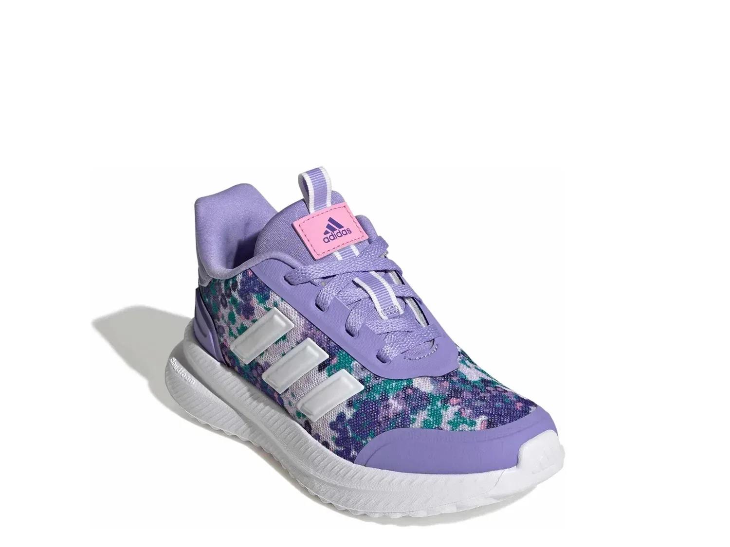 Кроссовки детские XPLR Path, adidas, фиолетовый с цветочным принтом