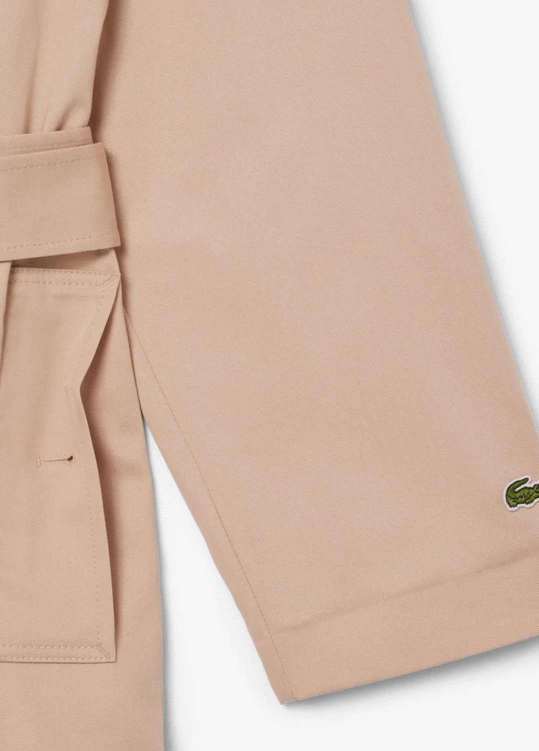 Тренчкот Lacoste oversize fit, бежевый — фото 3