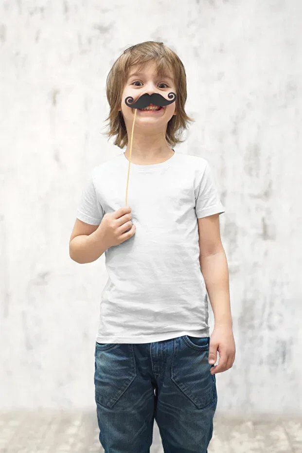 Детская футболка оверсайз с принтом Unisex Cotton Oversize Basic Kids T-Shirt Lorvex, White
