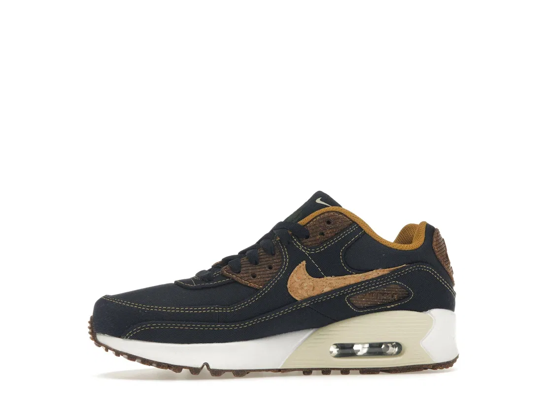 Детские кроссовки Lifestyle Nike Air Max 90, Obsidian/Coconut Milk-White-Wheat — фото 3