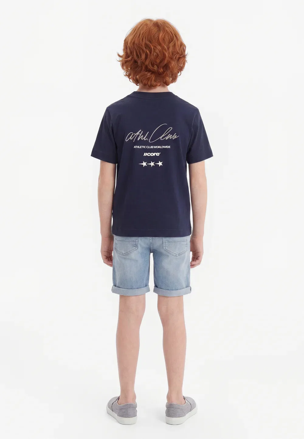 Футболка с надписью Jcoclub на спине, размер ss, cn sn jnr - футболка с принтом Jack & Jones Junior, Outer Space — фото 2