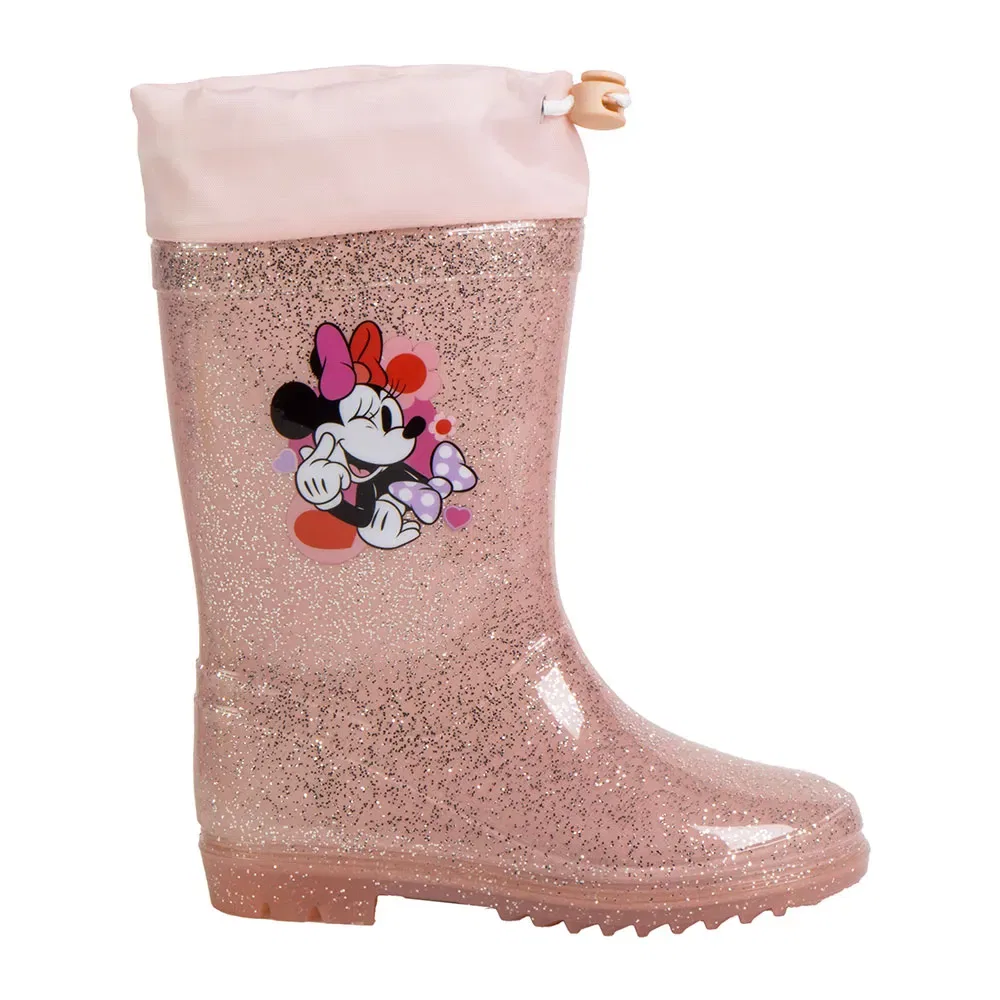 Детские сапоги для девочек с принтом Minnie Mouse Disney, Pink