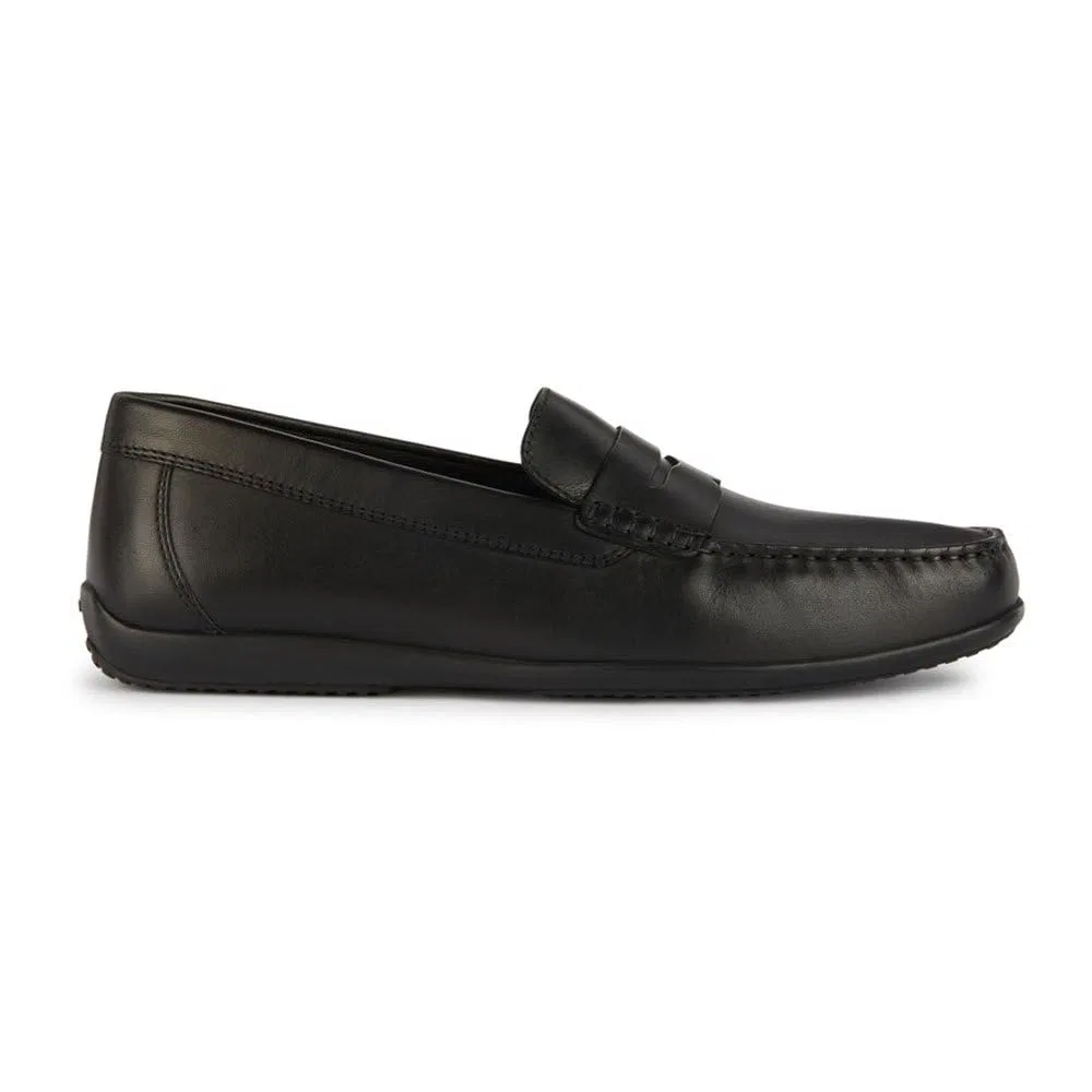 Детские мокасины для мальчиков дышащие U Ascanio C Geox, Black
