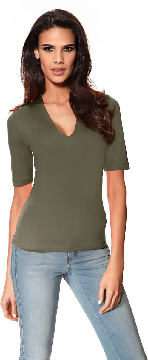 

Heine Футболка "V-Shirt", оливковый