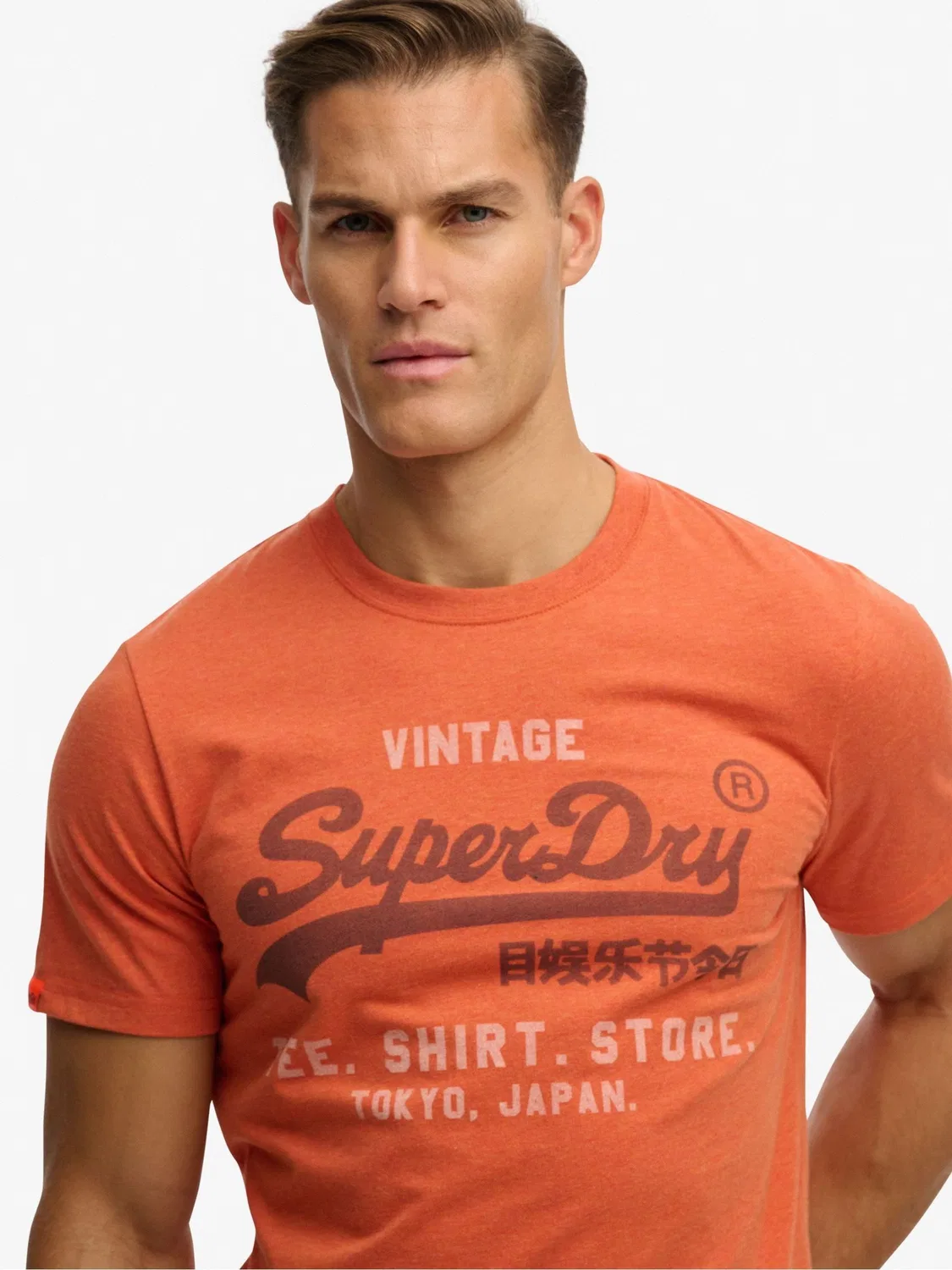 Футболка свободного кроя Superdry Vintage Logo Heritage, оранжевый — фото 3