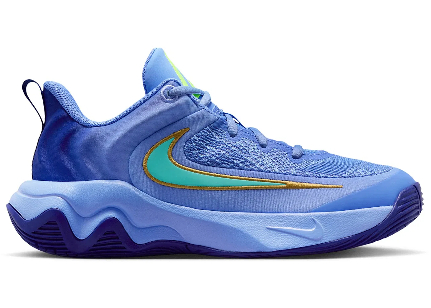 Детские кроссовки для мальчиков Nike Giannis Immortality 4, Royal Pulse Deep Royal Volt Hyper Turquoise