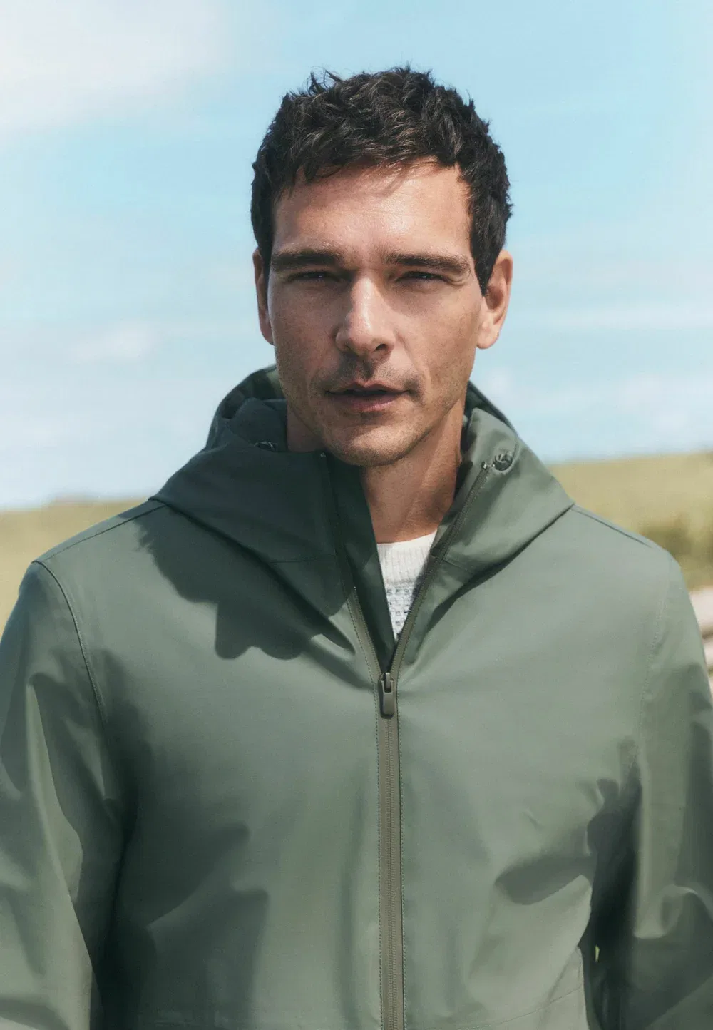 Водонепроницаемая прорезиненная куртка-анорак - водонепроницаемая куртка Next, Khaki Green