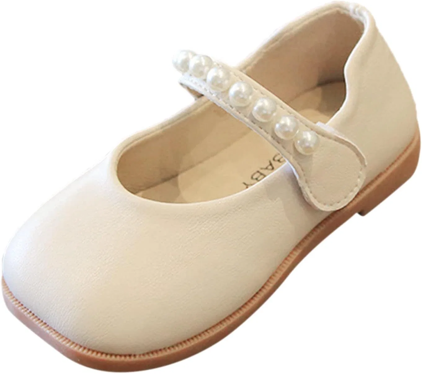 Детские кроссовки для девочек с толстой подошвой и пряжкой, Beige