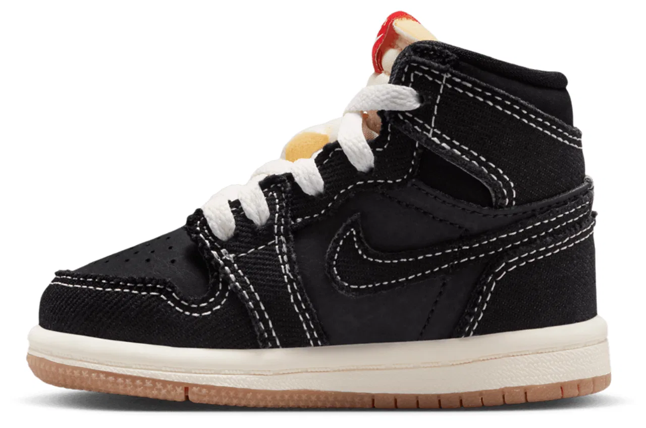 Кроссовки для мальчиков Jordan 1 Retro High OG FC, цвет Red/Black/Sail — фото 2