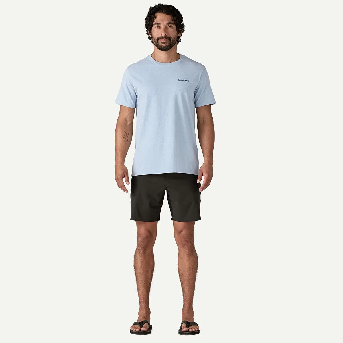 Мужские шорты для серфинга с четырехсторонней растяжкой Patagonia Hydropeak 18in Boardshorts, черный — фото 2