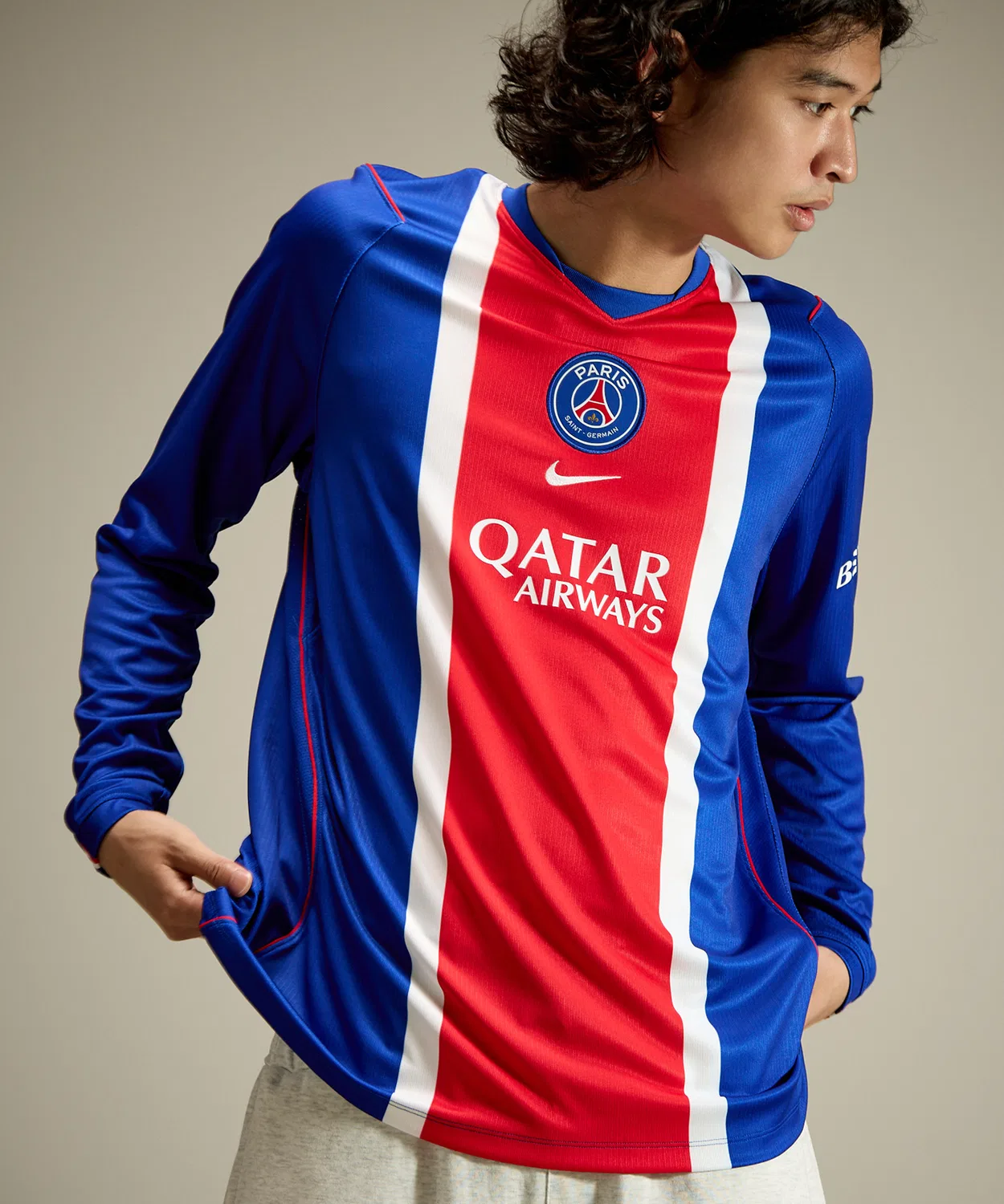 Мужская футболка с длинным рукавомPSG M NK DF JSY LS STAD HM NIKE, Navy