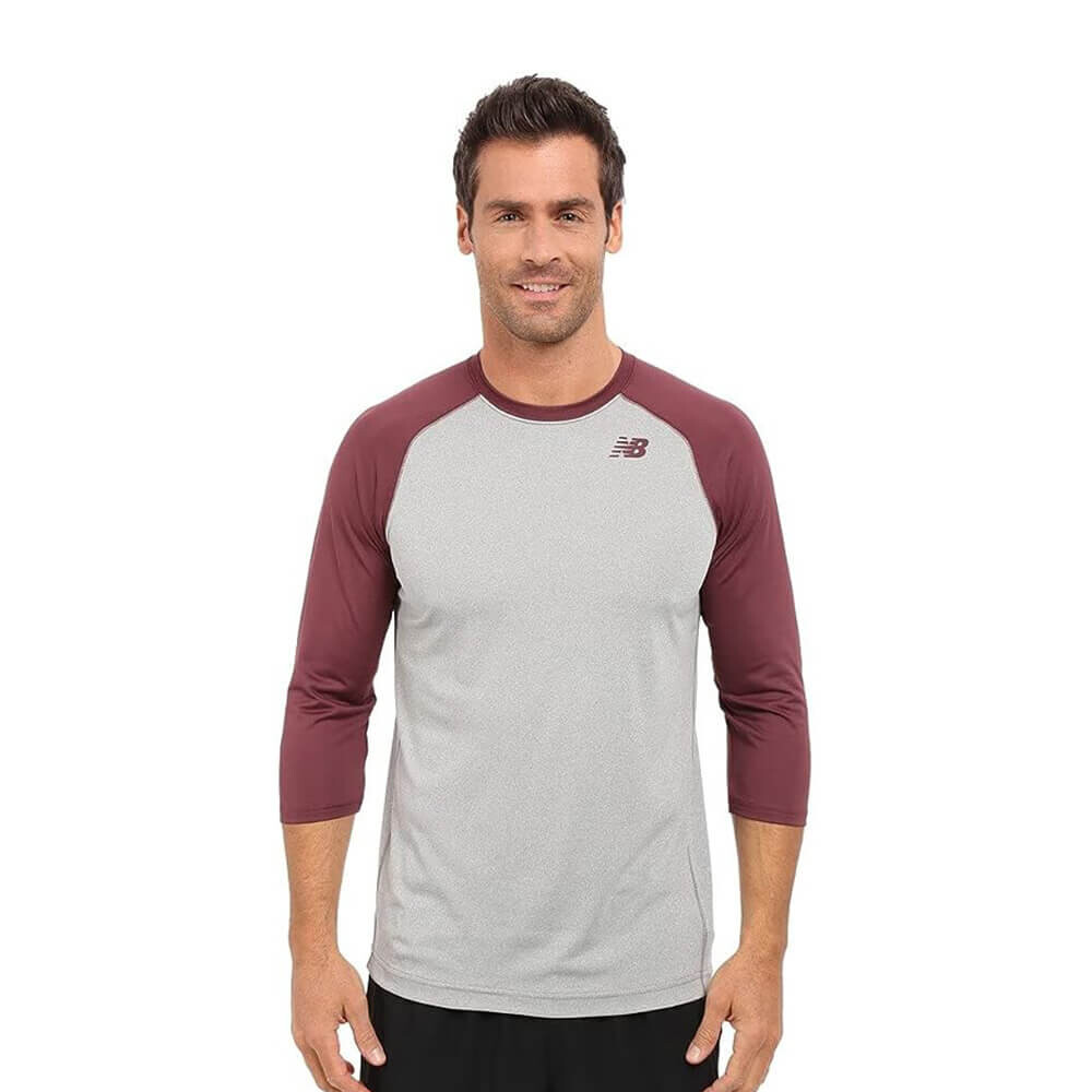 

Лонгслив New Balance Men's, бордовый/серый