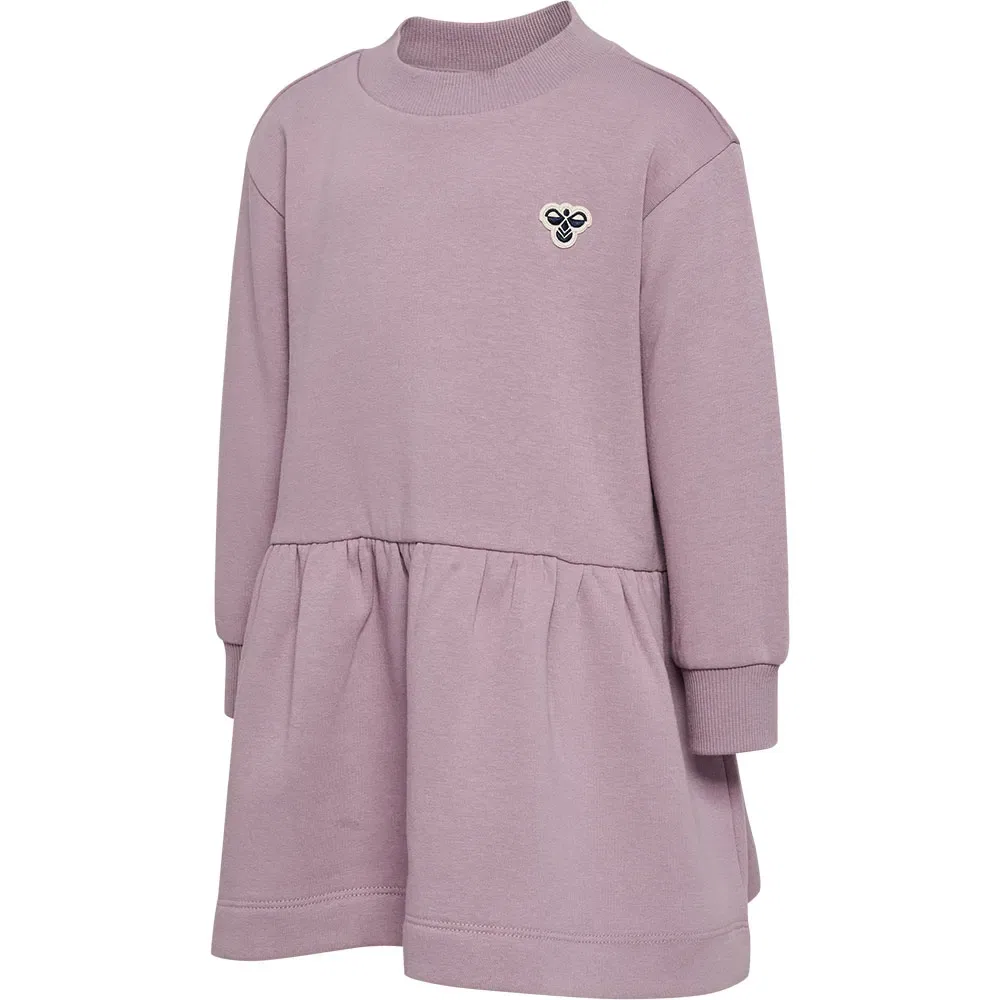 Детское платье для девочек свободного кроя с длинным рукавом Hummel Mini Loose, Purple