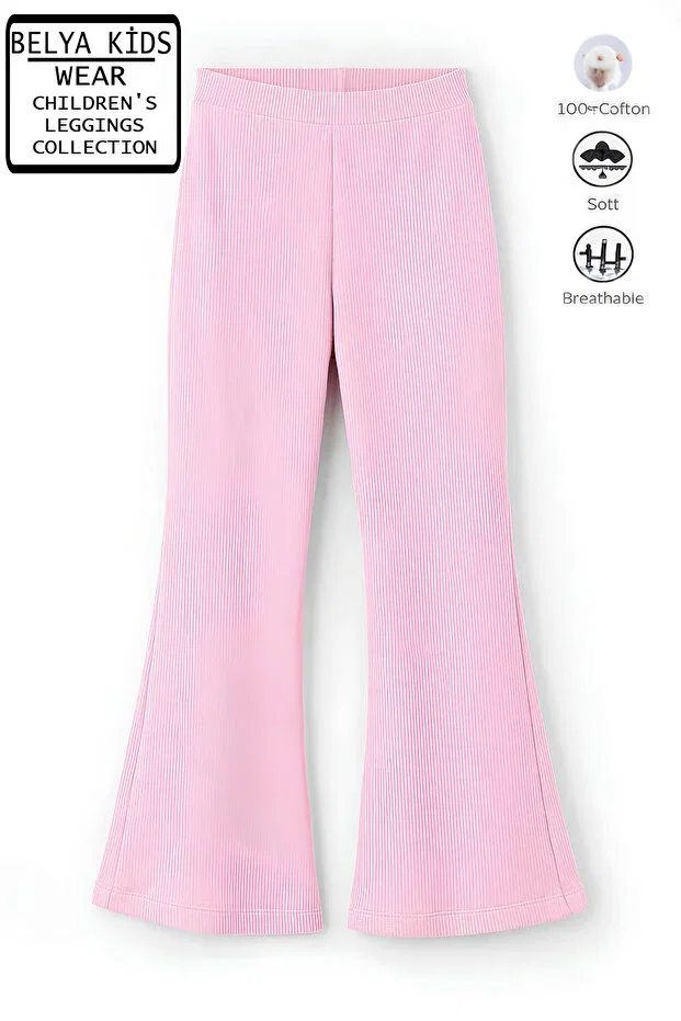 Детские леггинсы для девочек хлопковые Basics Belya Kids Wear, Powder Pink