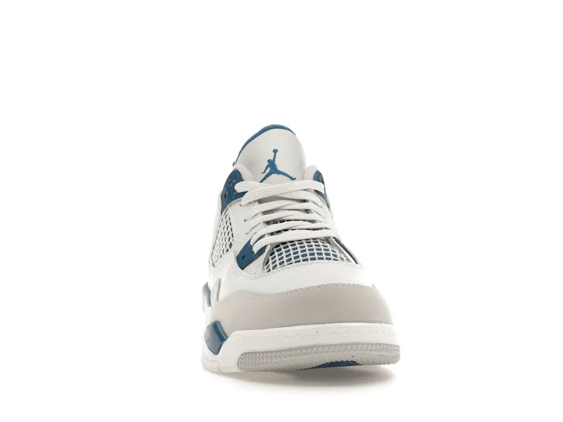 Детские кроссовки Lifestyle с принтом Jordan 4 Retro Jordan, Off-White/Military Blue/Neutral Grey — фото 2