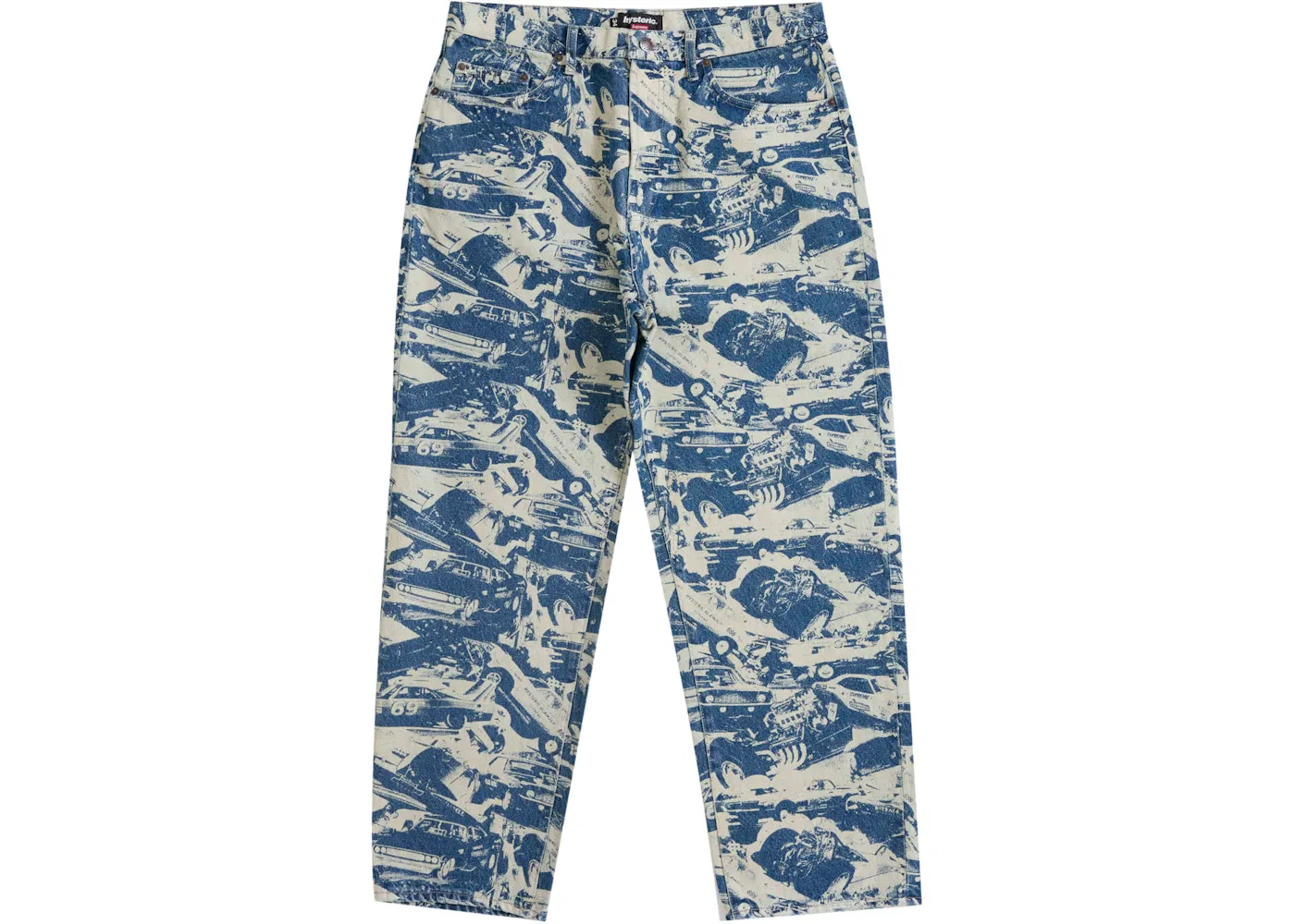 Мужские джинсы свободного кроя Supreme Hysteric Glamour Cars Baggy Jean, Washed Indigo