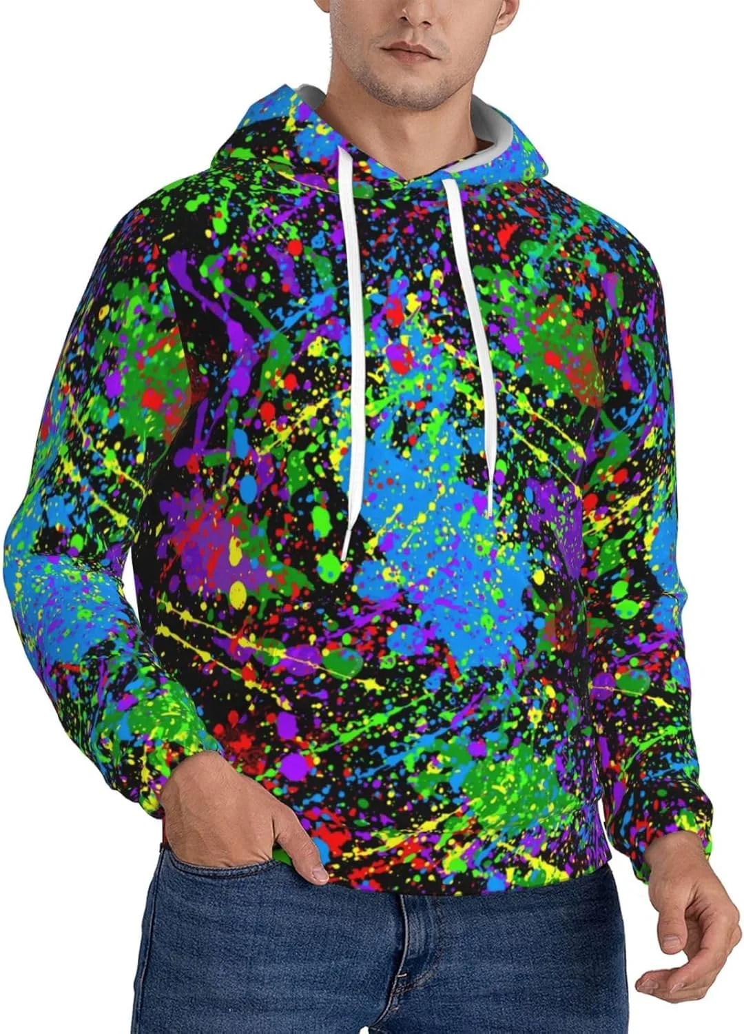

Толстовка с капюшоном Glow In Dark Splatter Neon SDERDZSE