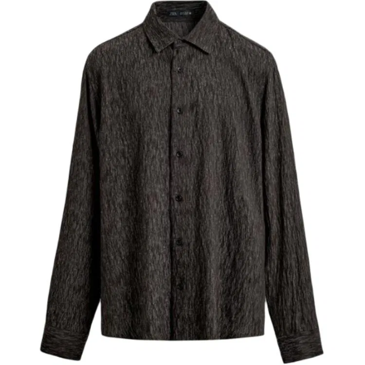 Мужская рубашка с воротником Green ZARA, Green