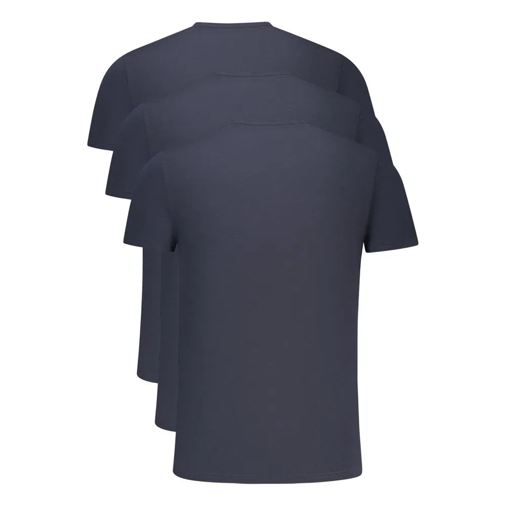Мужская футболка с коротким рукавом комплект из 3 шт Blu Cotton Men T-Shirt Tommy Hilfiger, Blue — фото 2