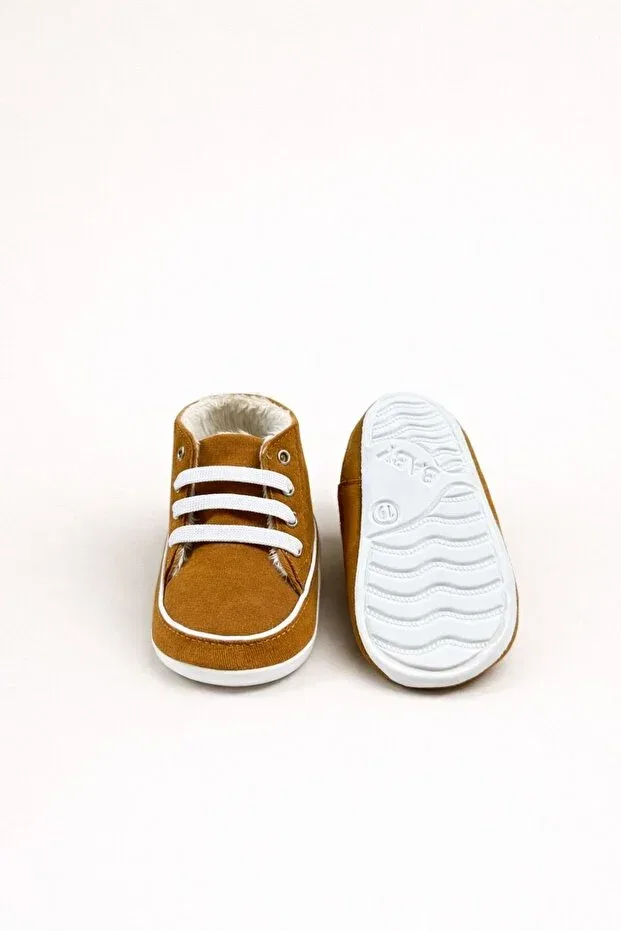 Детская обувь для новорожденных с органическим хлопком Numix Baby Kids, Brown — фото 4