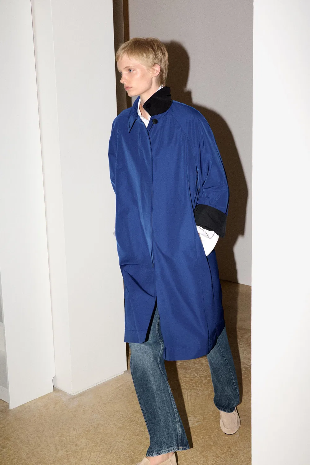 Тренч ZW Collection MIDI ZARA, Bluish