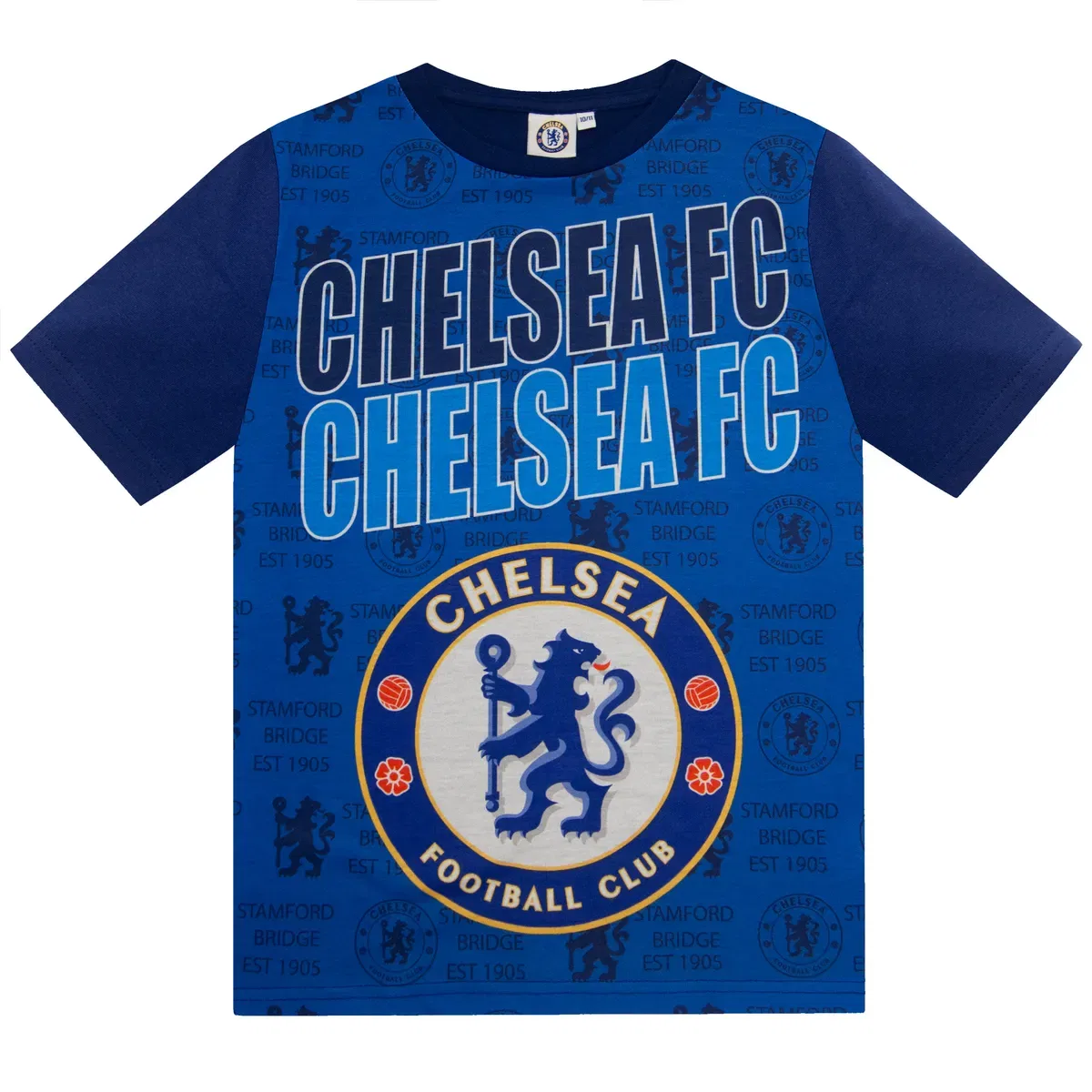 Детский комплект пижамы с коротким рукавом Chelsea Fc, Blue — фото 2