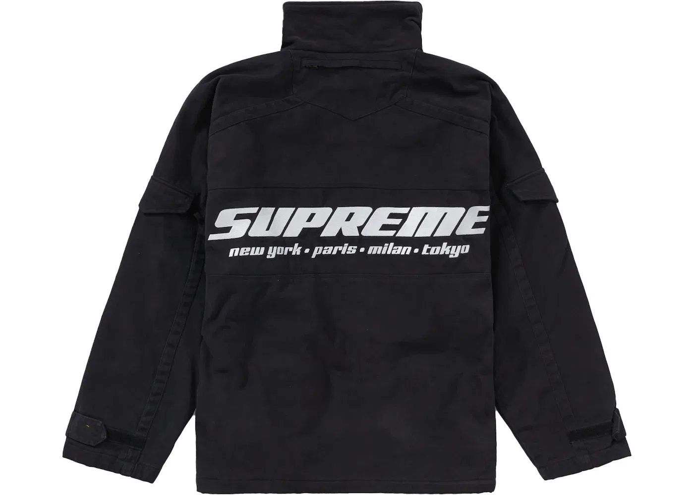 Мужская куртка из ворсистой саржи на молнии Supreme, Black