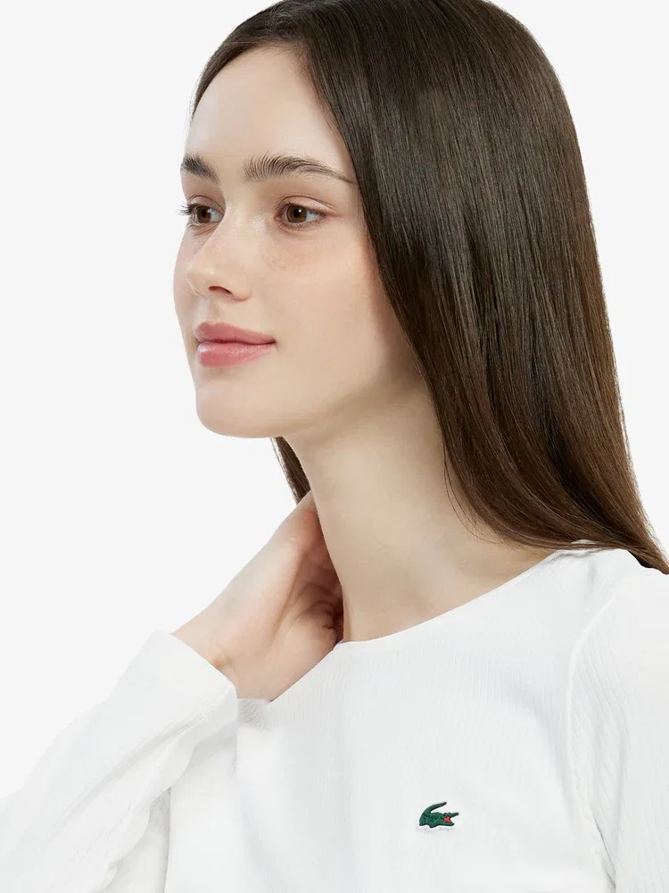 Футболка с длинным рукавом LACOSTE White — фото 2