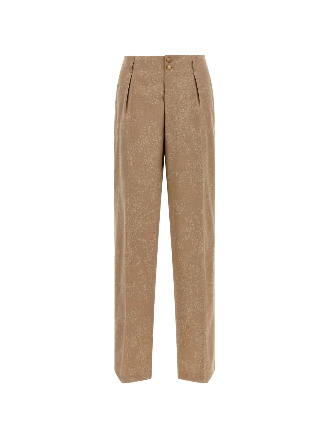 Брюки из шерсти с пейсли-жаккардом ETRO, нейтральные