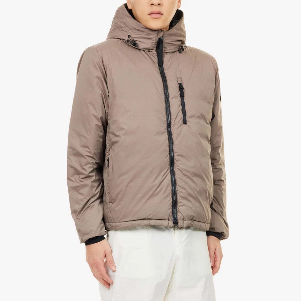Худи Lodge из пуха стандартного кроя Canada Goose, коричневый/серый — фото 3