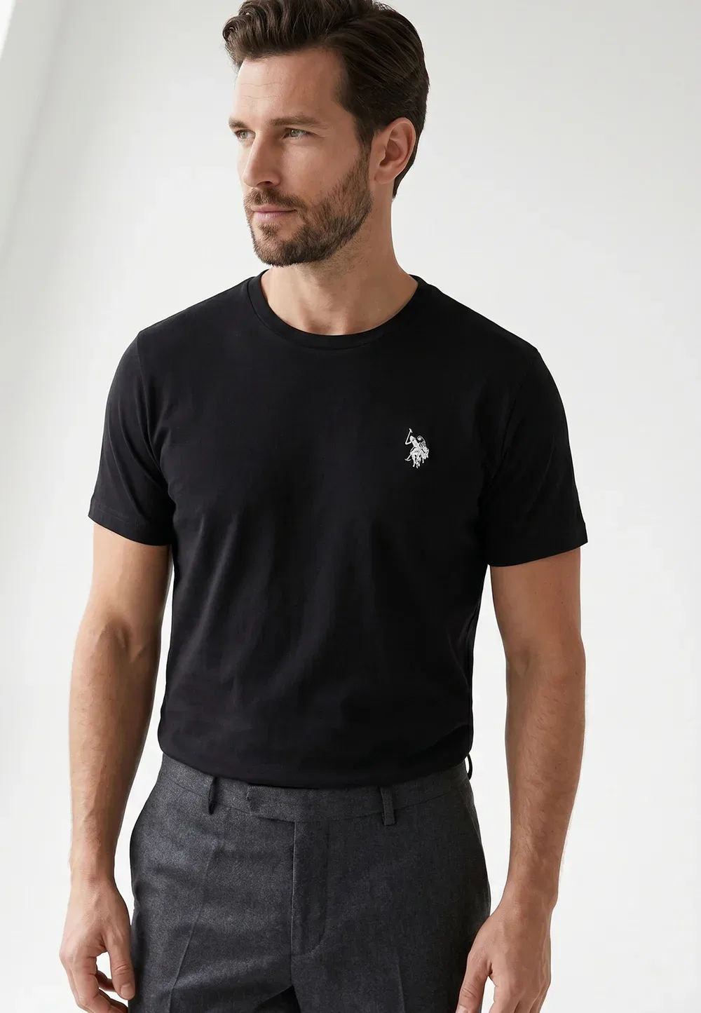 Футболка - базовая футболка U.S. Polo Assn., Black — фото 2