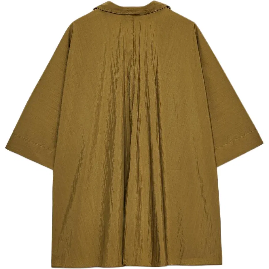 Женская рубашка с V-образным вырезом Yellow Green ZARA — фото 3