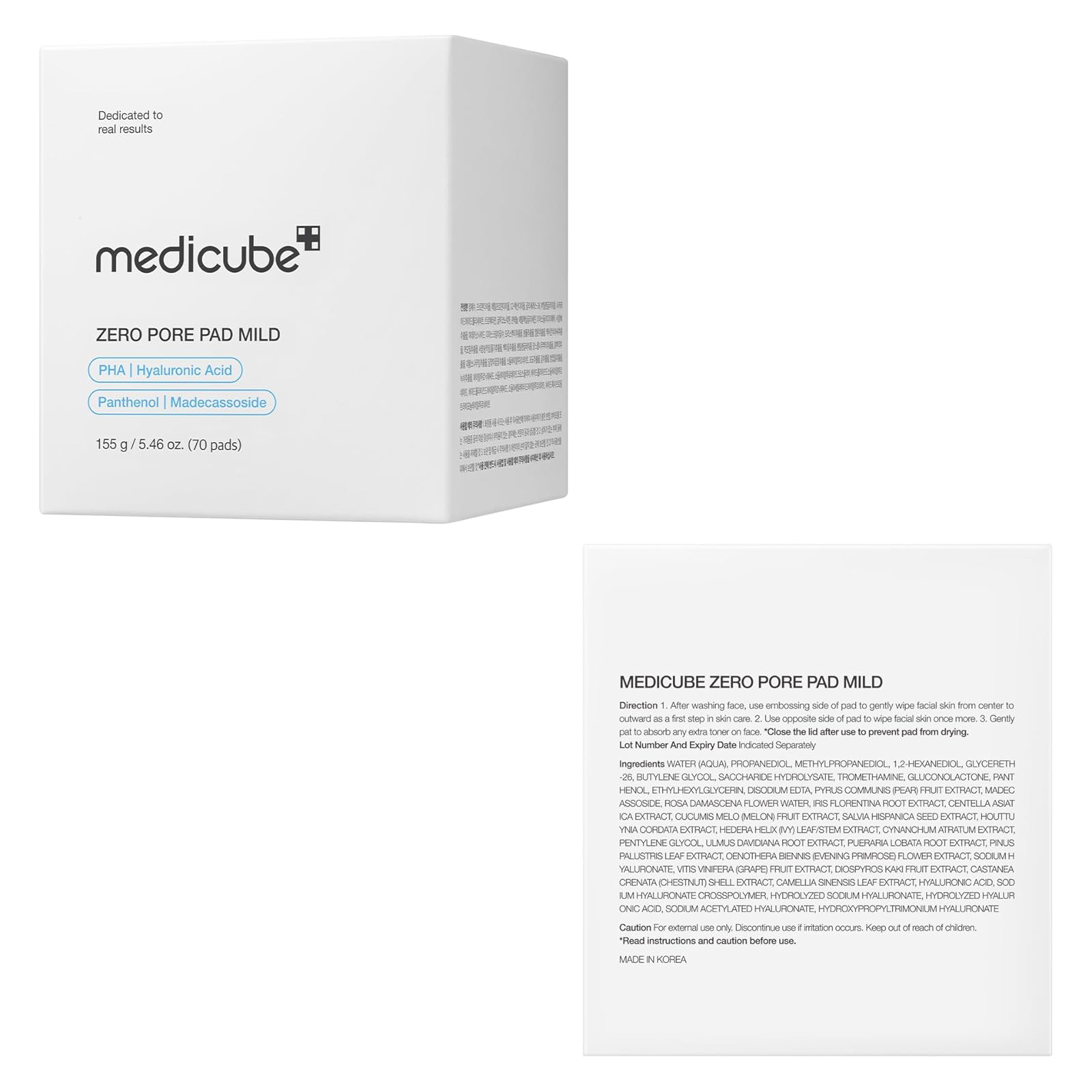 Очищающие диски для лица Medicube Zero Pore Pad Mild для чувствительной кожи, 70 шт. — фото 2