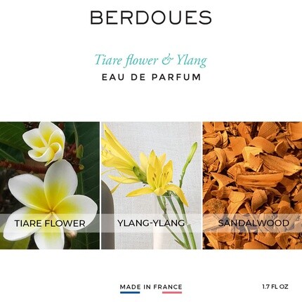 Туалетная вода-спрей Berdoues Fleur de Tiare & Ylang для женщин, 50 мл — фото 3