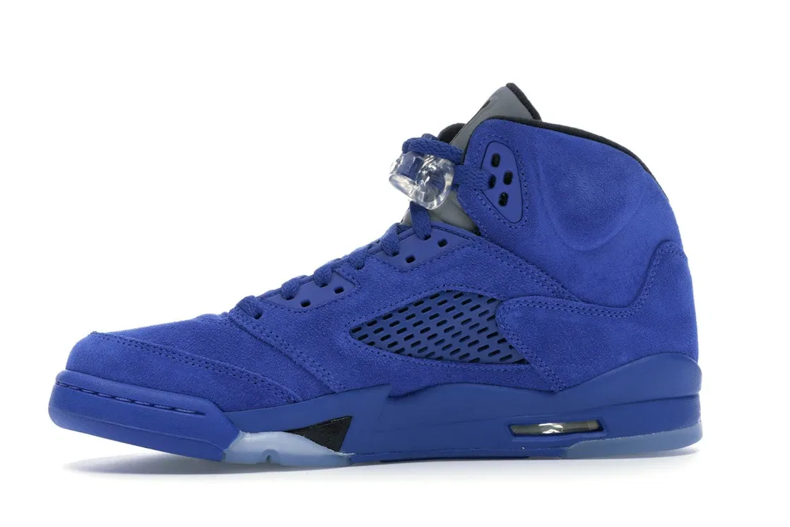 Детские кроссовки с замшевым верхом Jordan 5 Retro, Game Royal/Black — фото 3