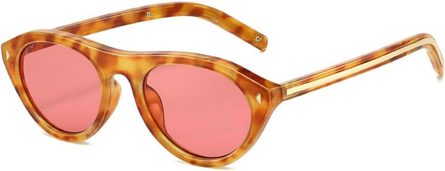 

Willochra Роскошные солнцезащитные очки в стиле «пилот-панк» для женщин, модные винтажные солнцезащитные очки для активного отдыха, овальные очки с защитой от УФ-излучения UV400, C6