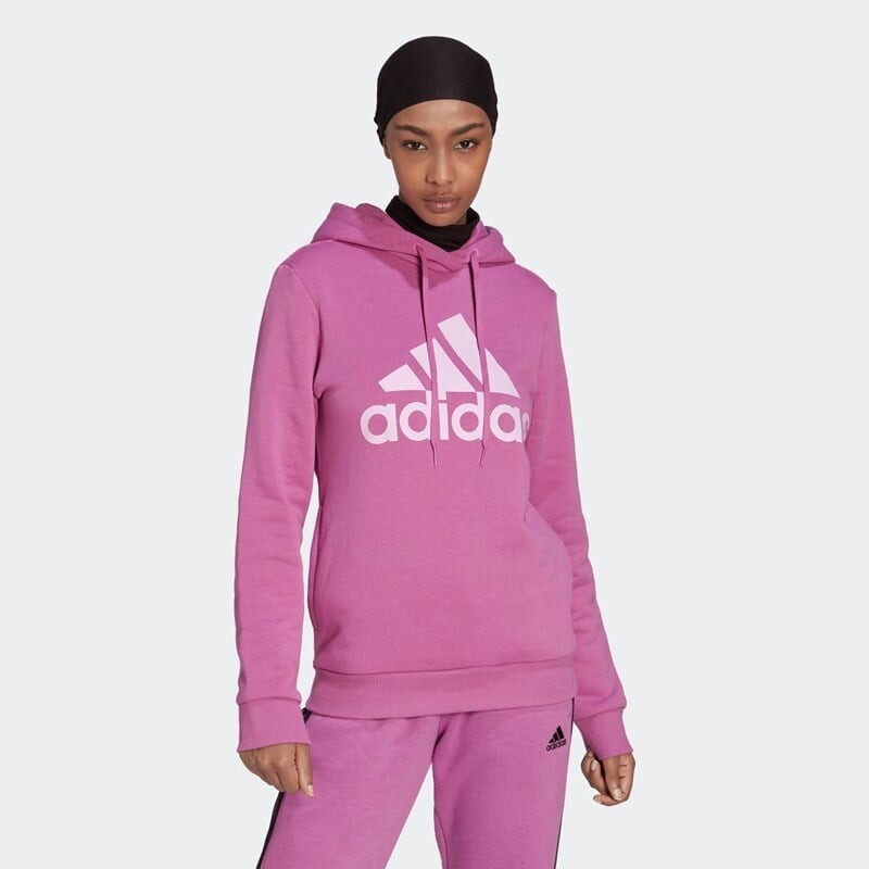 

Женская флисовая толстовка с логотипом Essentials Adidas, сиреневый