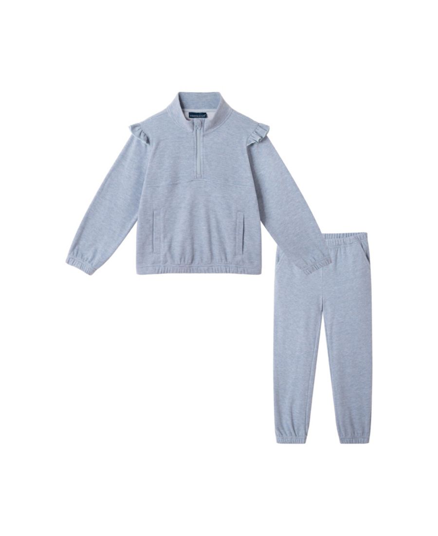 

Детский/подростковый спортивный комплект для мальчиков, темно-синий, на молнии до середины груди Andy & Evan, Medium blue