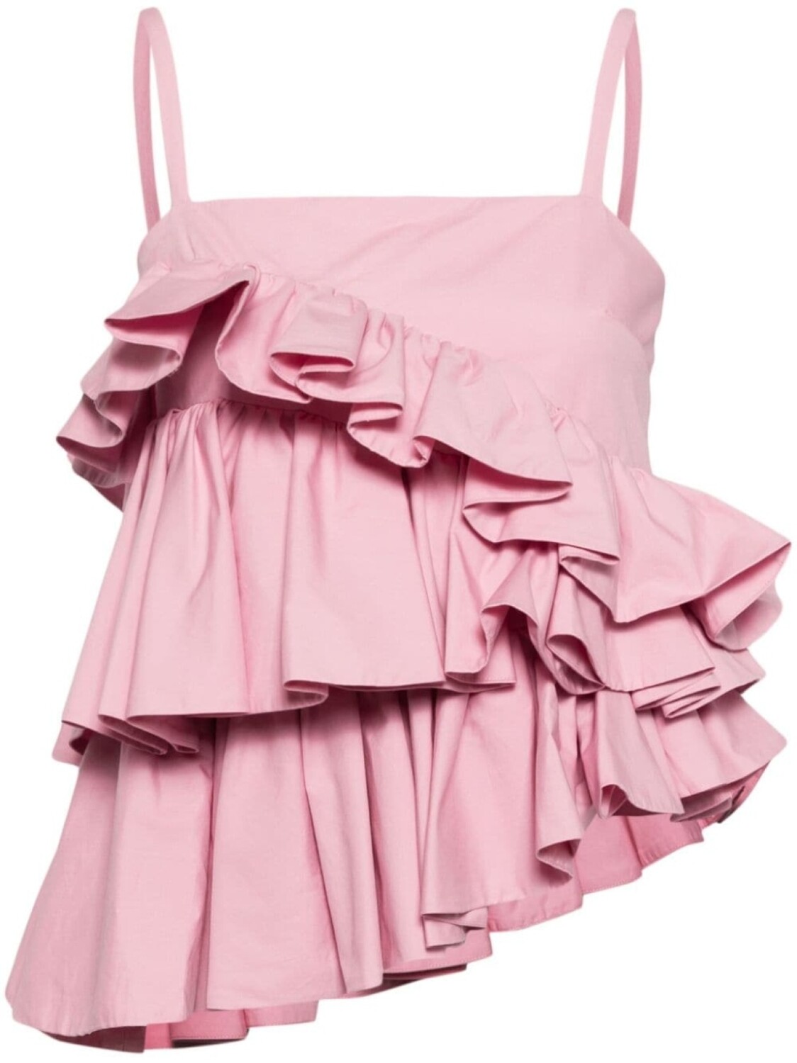 

MSGM топ асимметричного кроя с оборками, розовый