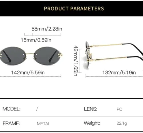 

Модные женские солнцезащитные очки без оправы 2027 года, овальные панк-очки, мужские солнцезащитные очки, очки для вождения, женские очки UV400 MTZJH, Gold Blue