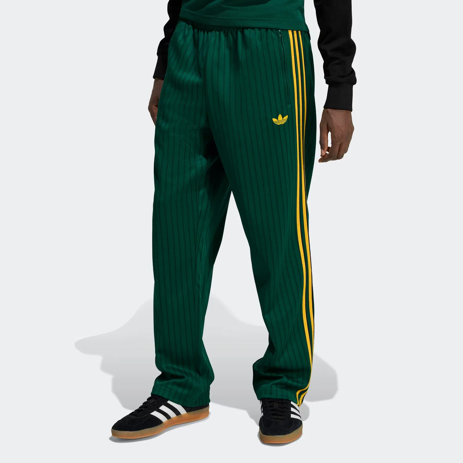 Брюки Adidas Originals свободного кроя Firebird, темно-зеленый — фото 3