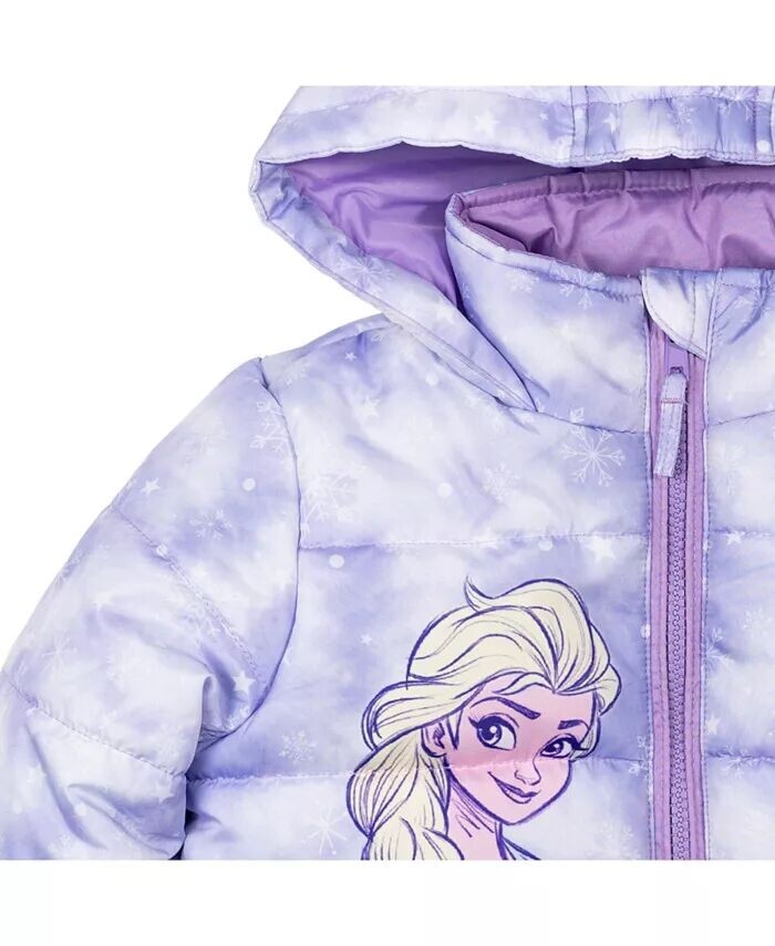 Пуховик на молнии для девочек Frozen до (2–7–8 лет) Disney, фиолетовый — фото 2