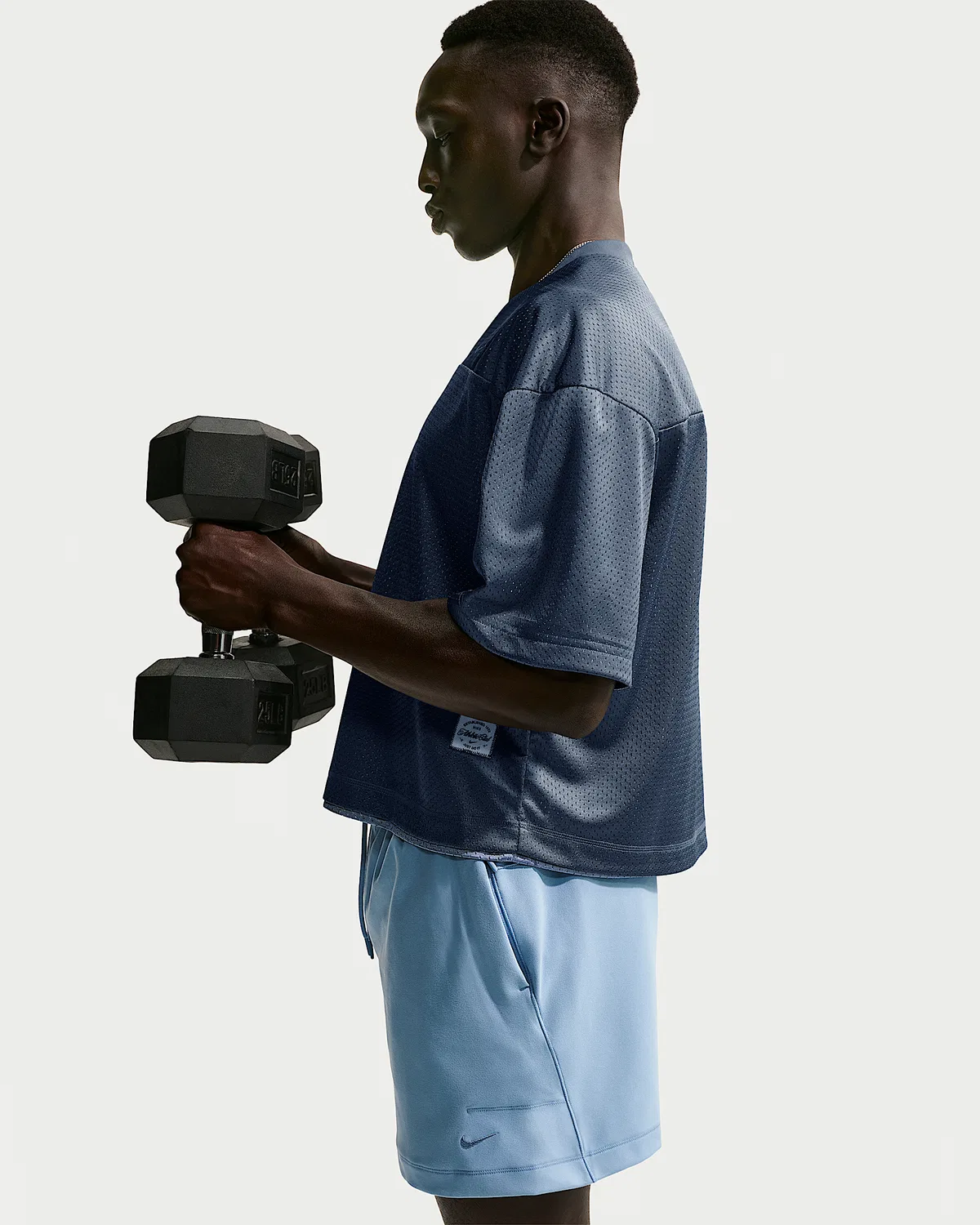 Мужская тренировочная футболка Nike N.A.C. Dri-FIT Reversible, Diffused Blue/Work Blue/Diffused Blue — фото 3