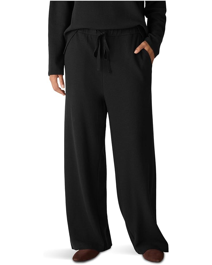 

Женские широкие брюки Eileen Fisher Waffle Doubleknit, Black